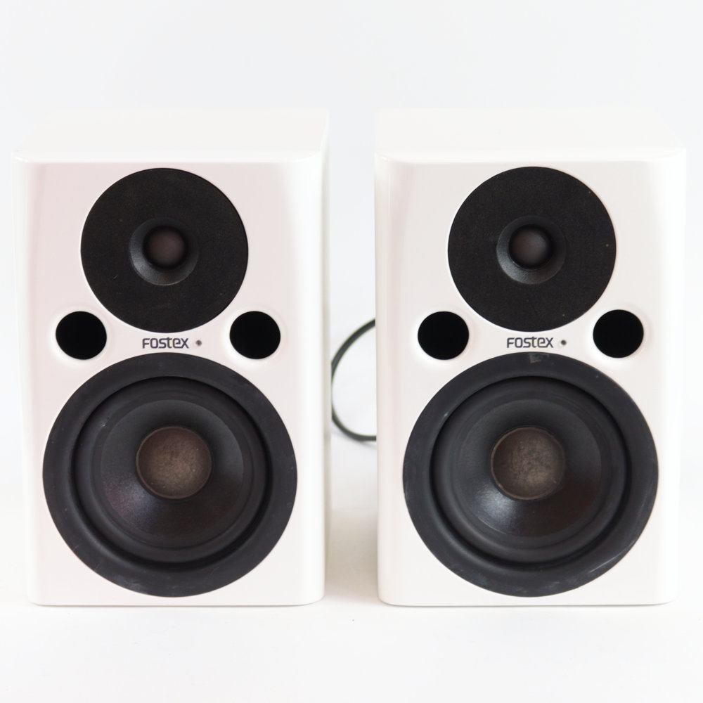 中古】 モニタースピーカー ペア FOSTEX PM0.4n WH 2本セット（1ペア 