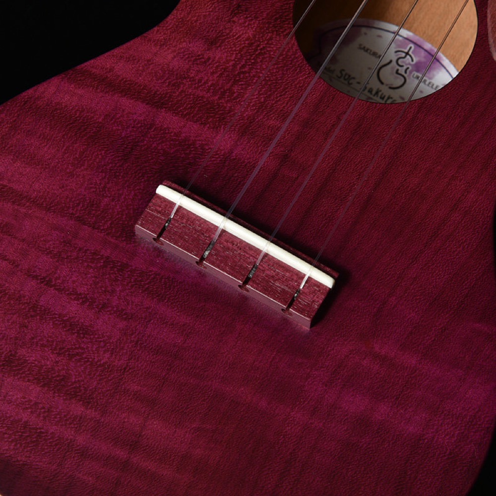SAKURA UKULELE さくらウクレレ SUC-SAKURA PURPLE SKPP コンサートサイズ ウクレレ 桜 ブリッジ