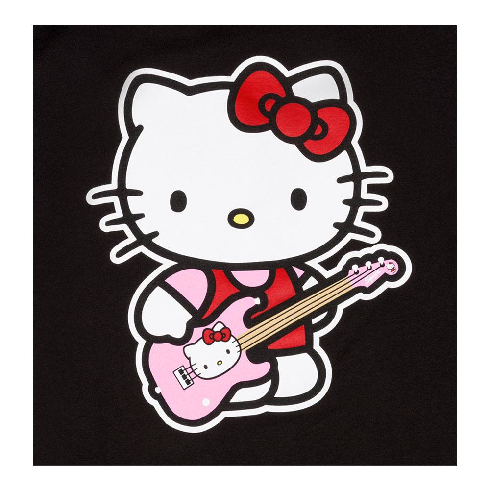Fender フェンダー Hello Kitty Black Back Logo Tee Sサイズ 半袖 Tシャツ キティちゃんのプリント