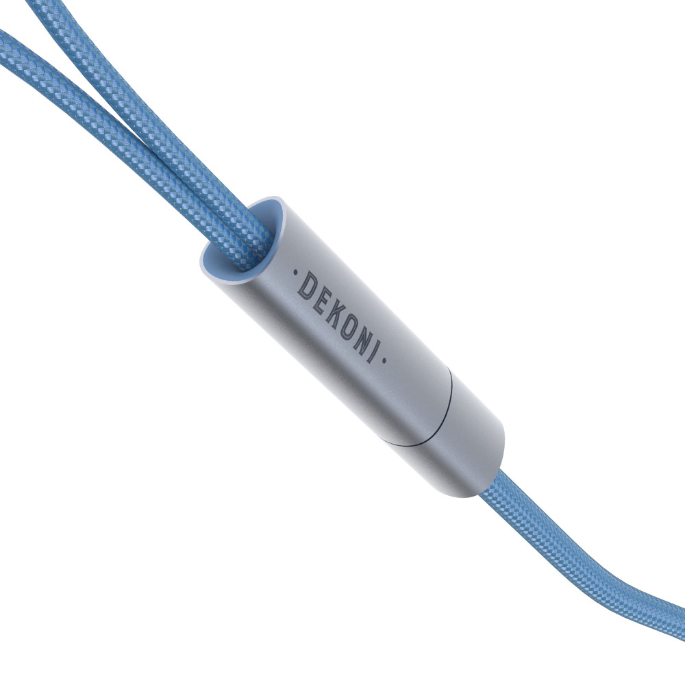 DEKONI AUDIO デコニオーディオ Ensemble Cables Y-Split HD600 ブルー CBZ-Y-CL-600 モジュラーヘッドフォンケーブル ツイストロック