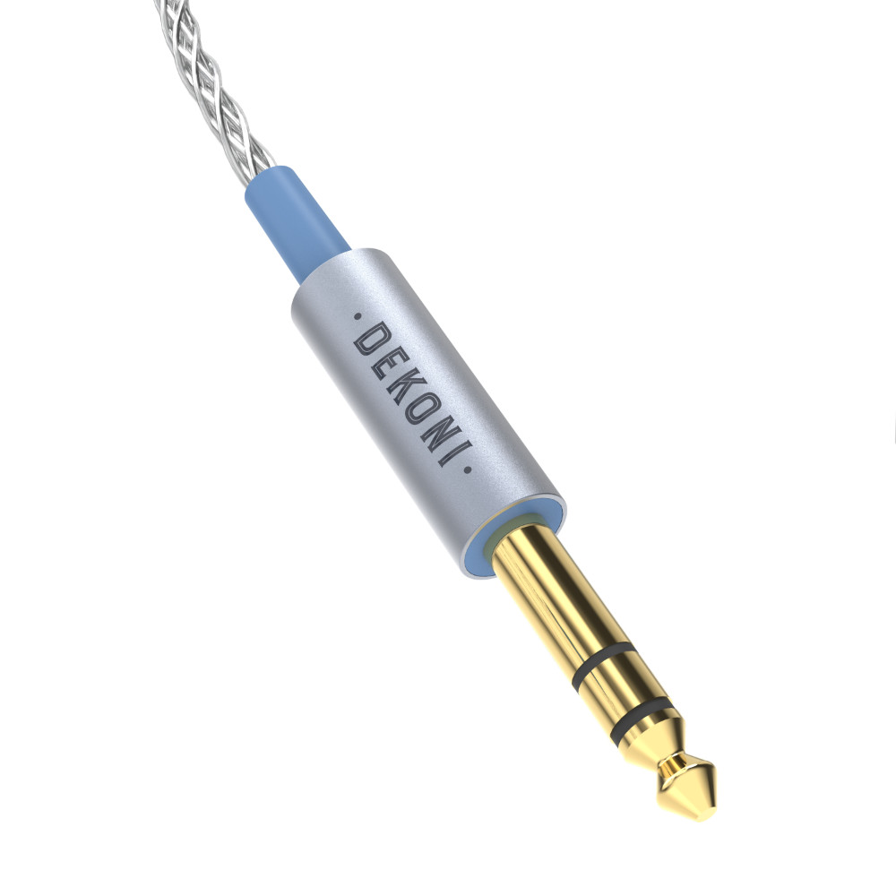 DEKONI AUDIO デコニオーディオ Ensemble Cables HP-Split 6.35mm-64” シルバー CBZ-HP-64-TW-3.5 モジュラーヘッドフォンケーブル プラグ先端