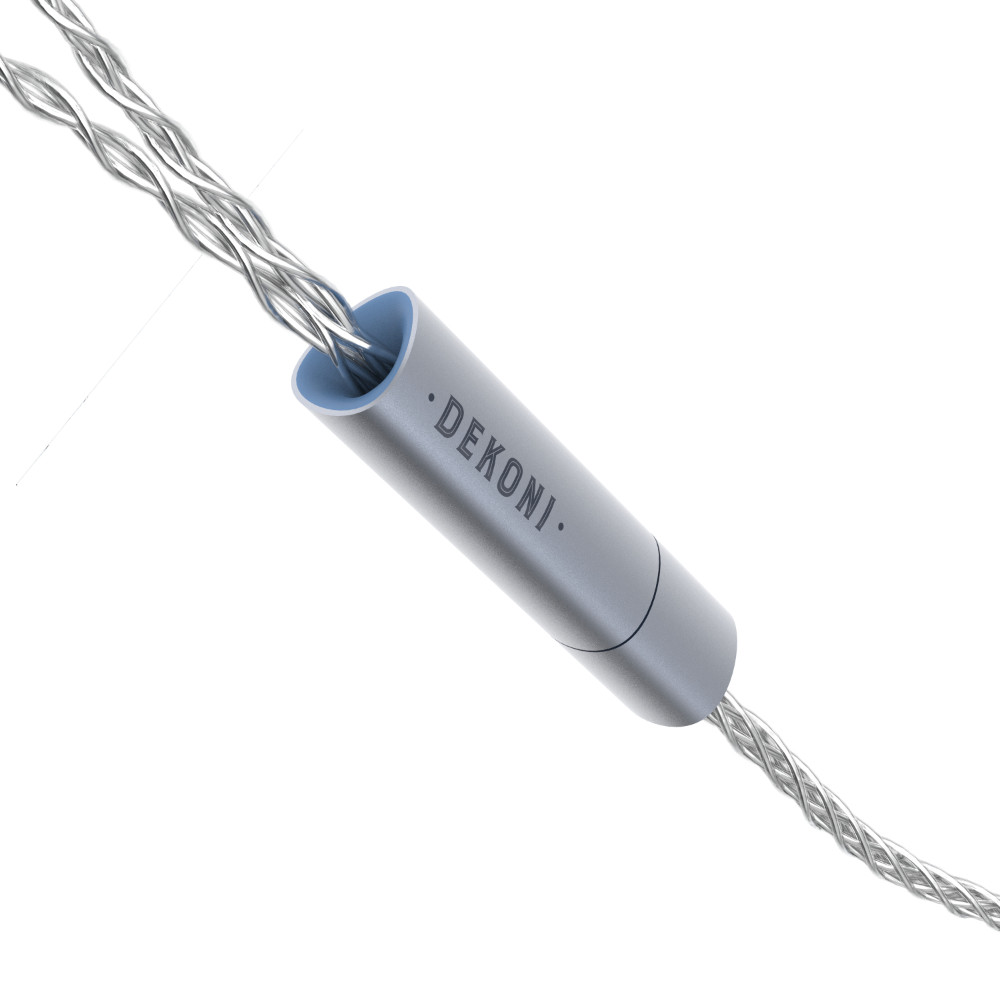 DEKONI AUDIO デコニオーディオ Ensemble Cables HP-Split 4.4mm-52” シルバー CBZ-HP-52-TW-4.4 モジュラーヘッドフォンケーブル ツイストロック