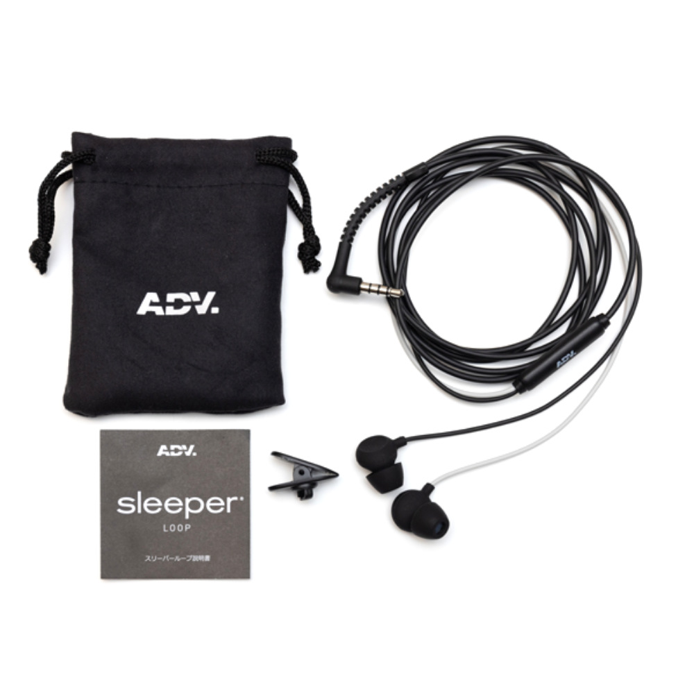 ADV. エーディーブイ Sleeper Loop Black カナル型 イヤホンマイク