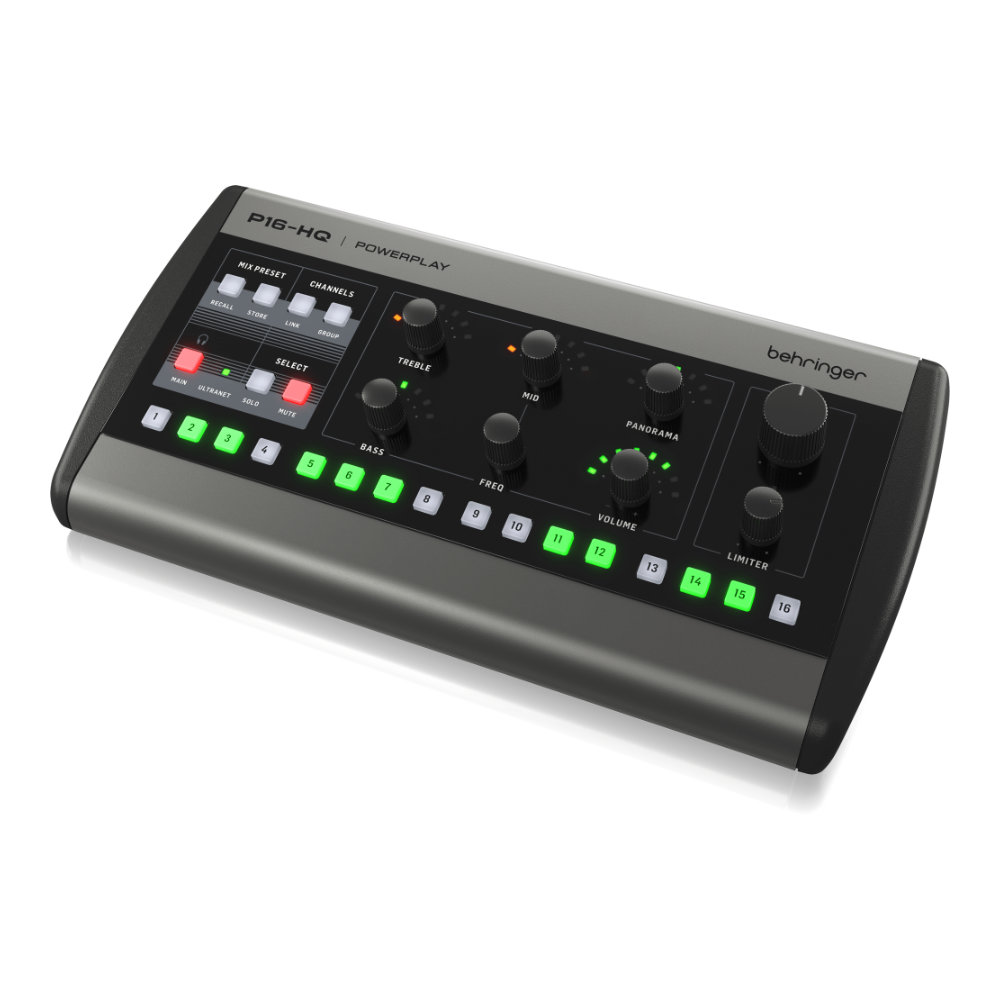 パーソナルモニター ミキサー BEHRINGER P16-HQ ベリンガー 16chパーソナルモニター 右サイド