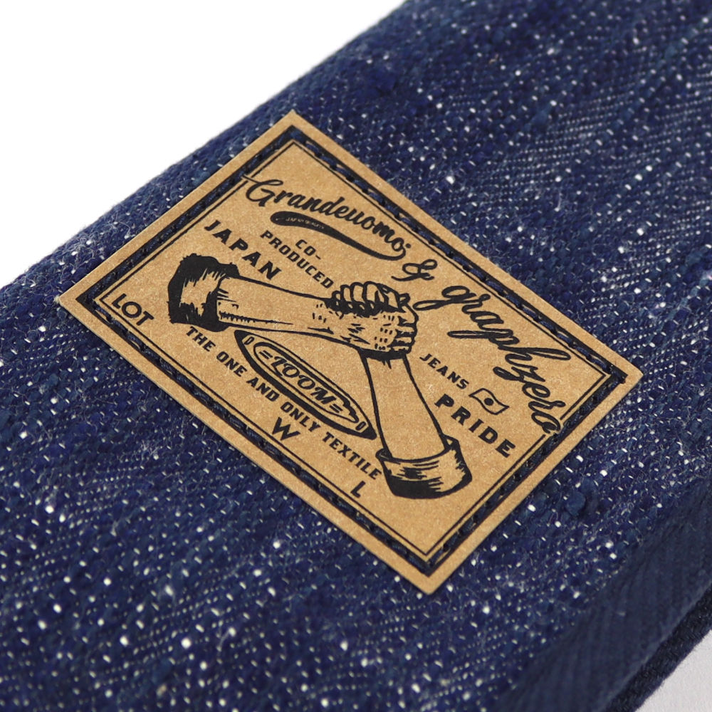 スティックケース Grande uomo グランデウオモ 枷染メ（かせぞめ） デニム ドラム スティックバック パッチ