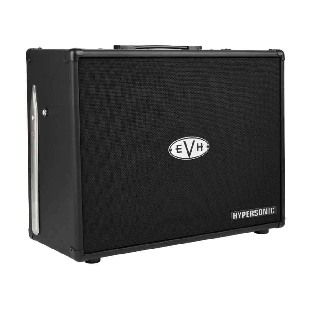 EVH イーブイエイチ Hypersonic FR-12 Black 100V JPN パワーアンプ内蔵 フラットレスポンス フルレンジパワードスピーカー 斜めアングル画像2