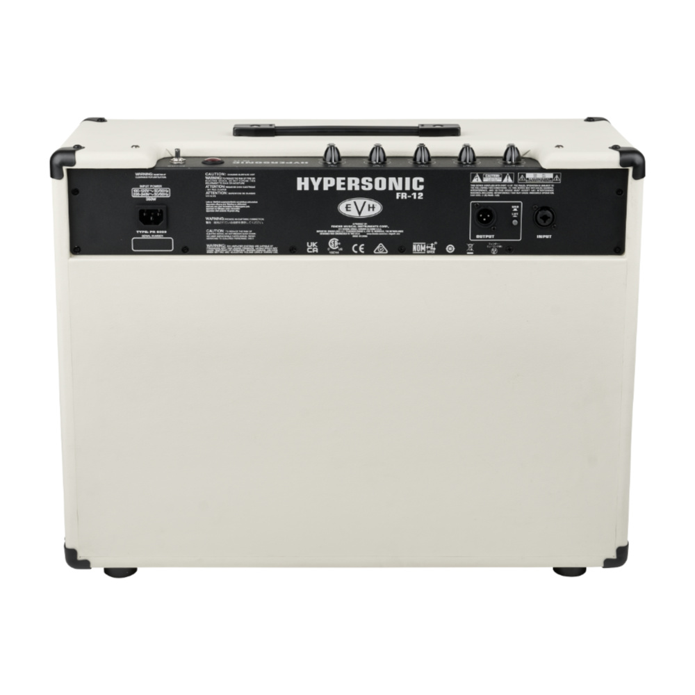 EVH イーブイエイチ Hypersonic FR-12 Ivory 100V JPN パワーアンプ内蔵 フラットレスポンス フルレンジパワードスピーカー リア画像