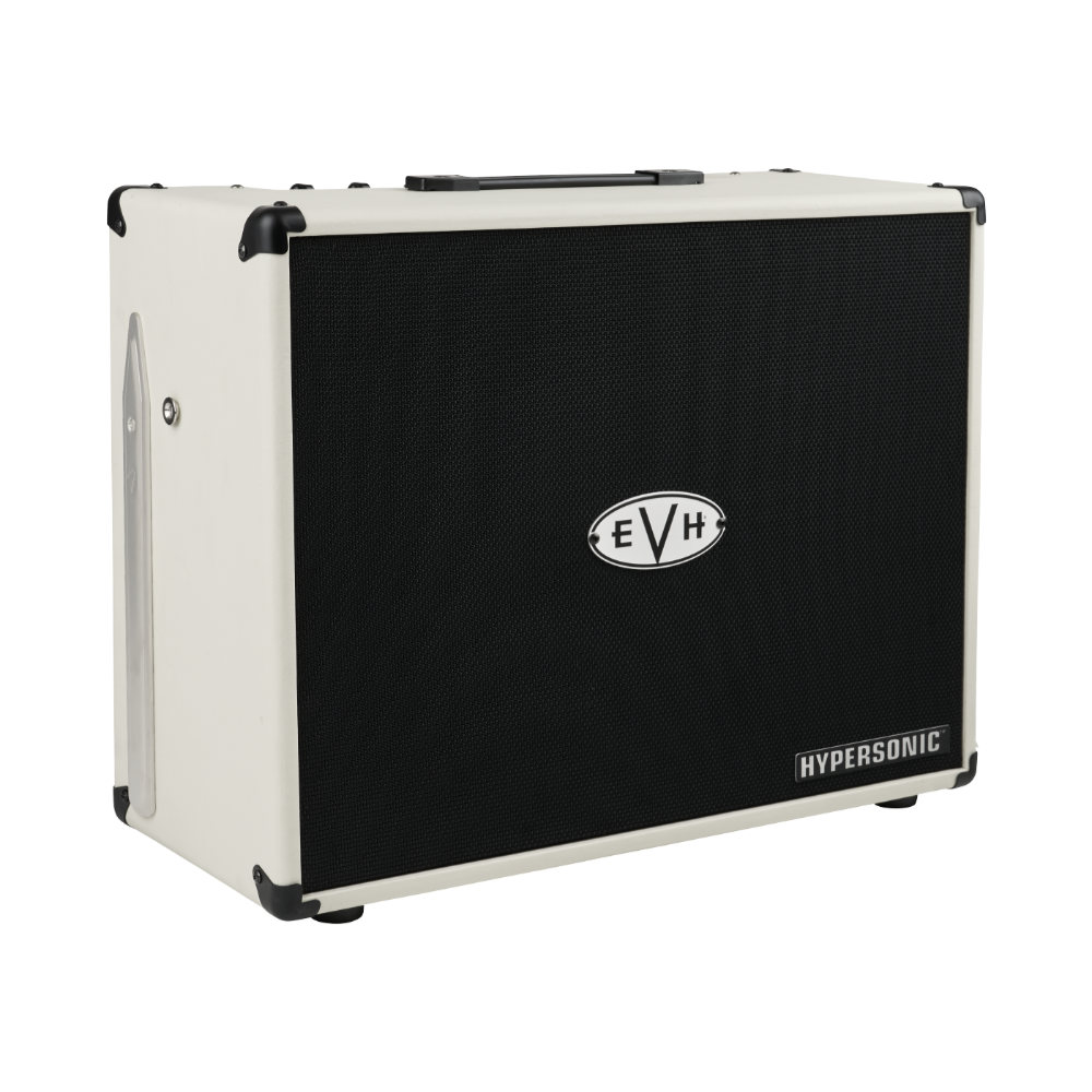 EVH イーブイエイチ Hypersonic FR-12 Ivory 100V JPN パワーアンプ内蔵 フラットレスポンス フルレンジパワードスピーカー 斜めアングル画像