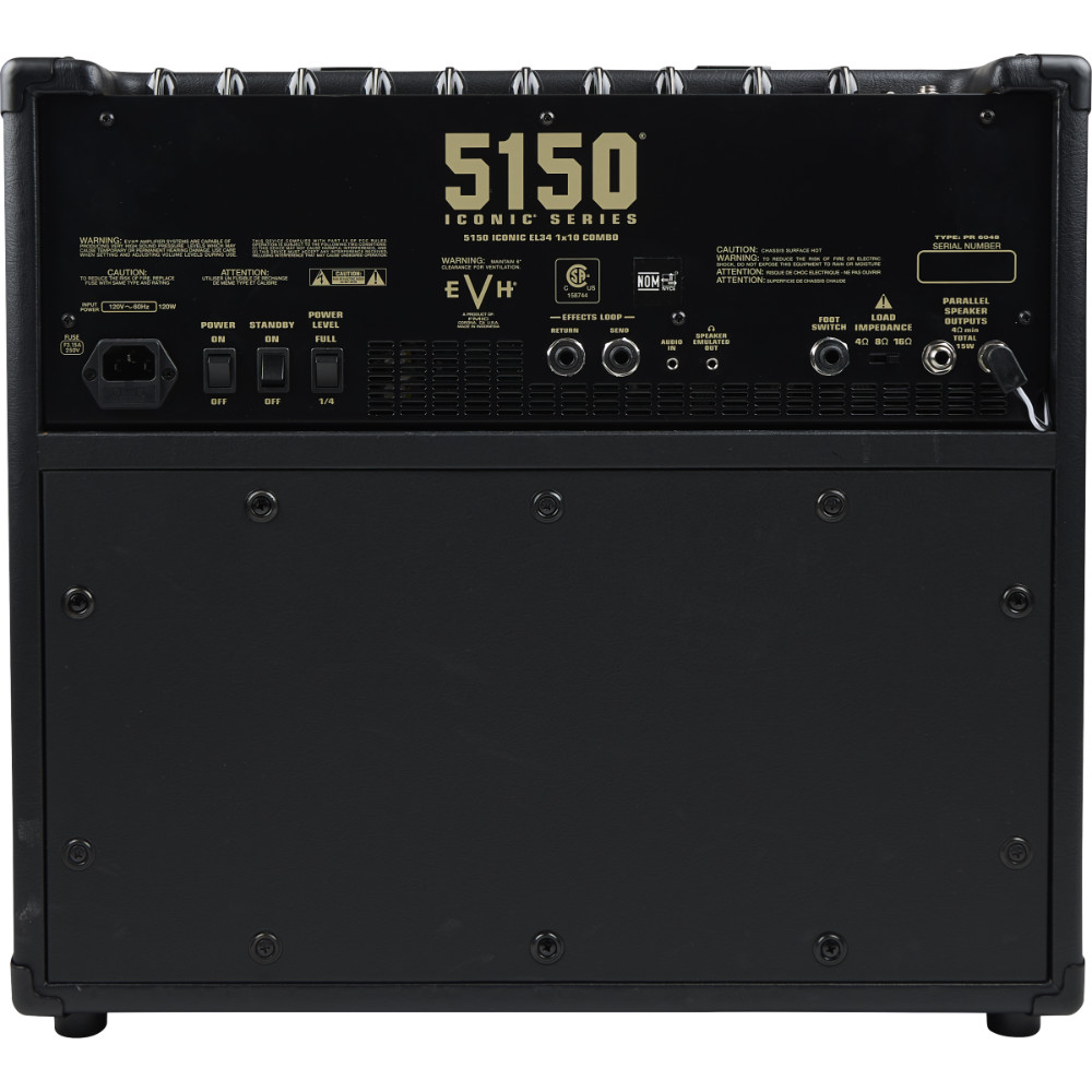 EVH イーブイエイチ 5150 Iconic Series 15W EL34 1×10 Combo Black 100V JP ギターアンプ コンボ 背面