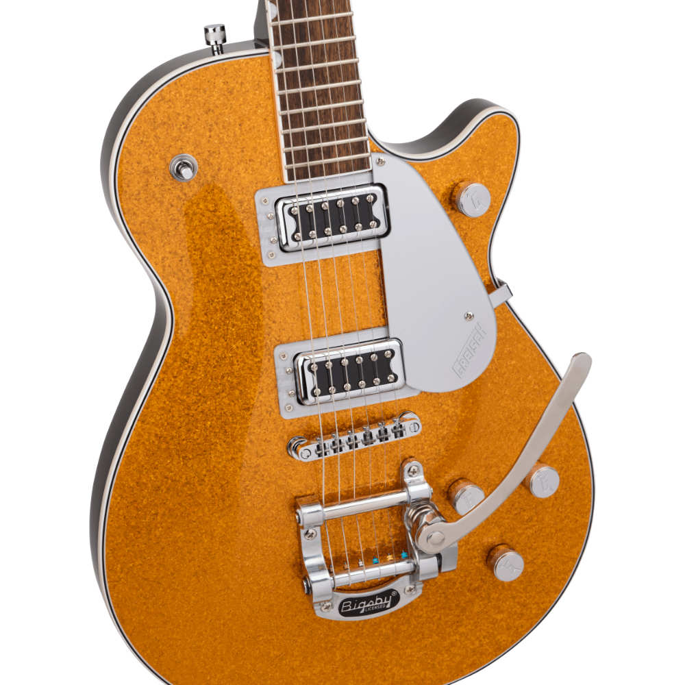 GRETSCH グレッチ G5230T Electromatic Sparkle Jet FT Single-Cut with Bigsby Gold Sparkle エレキギター ボディ画像