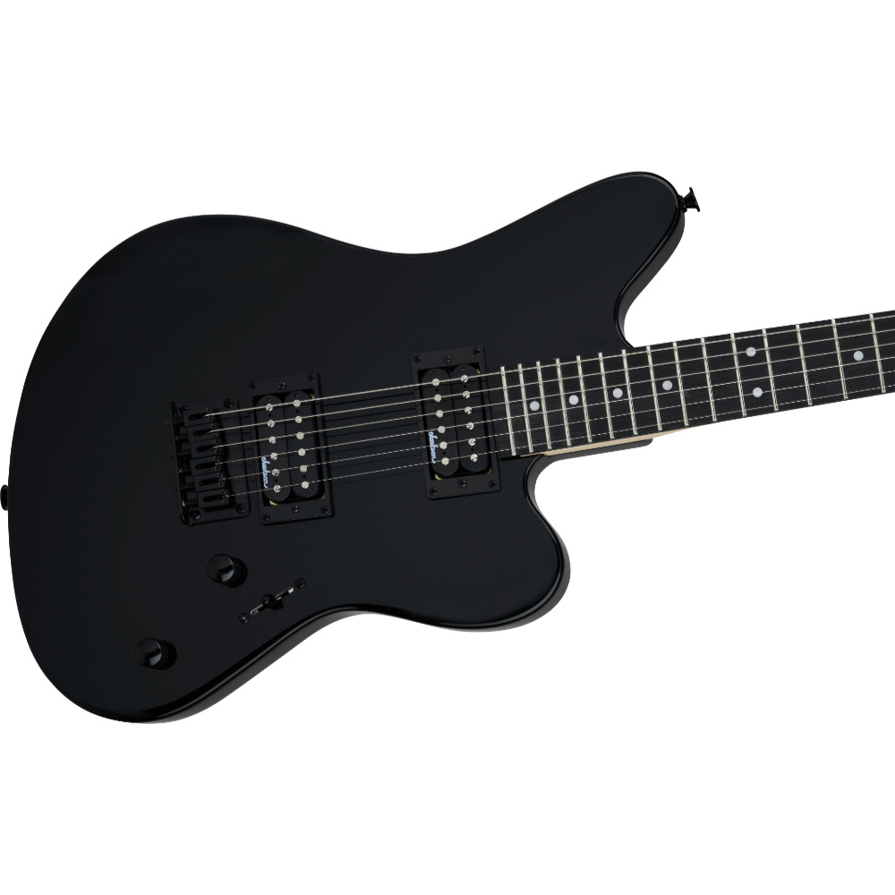 Jackson ジャクソン JS Series Surfcaster JS22 HT Gloss Black エレキギター ボディ斜めアングル画像