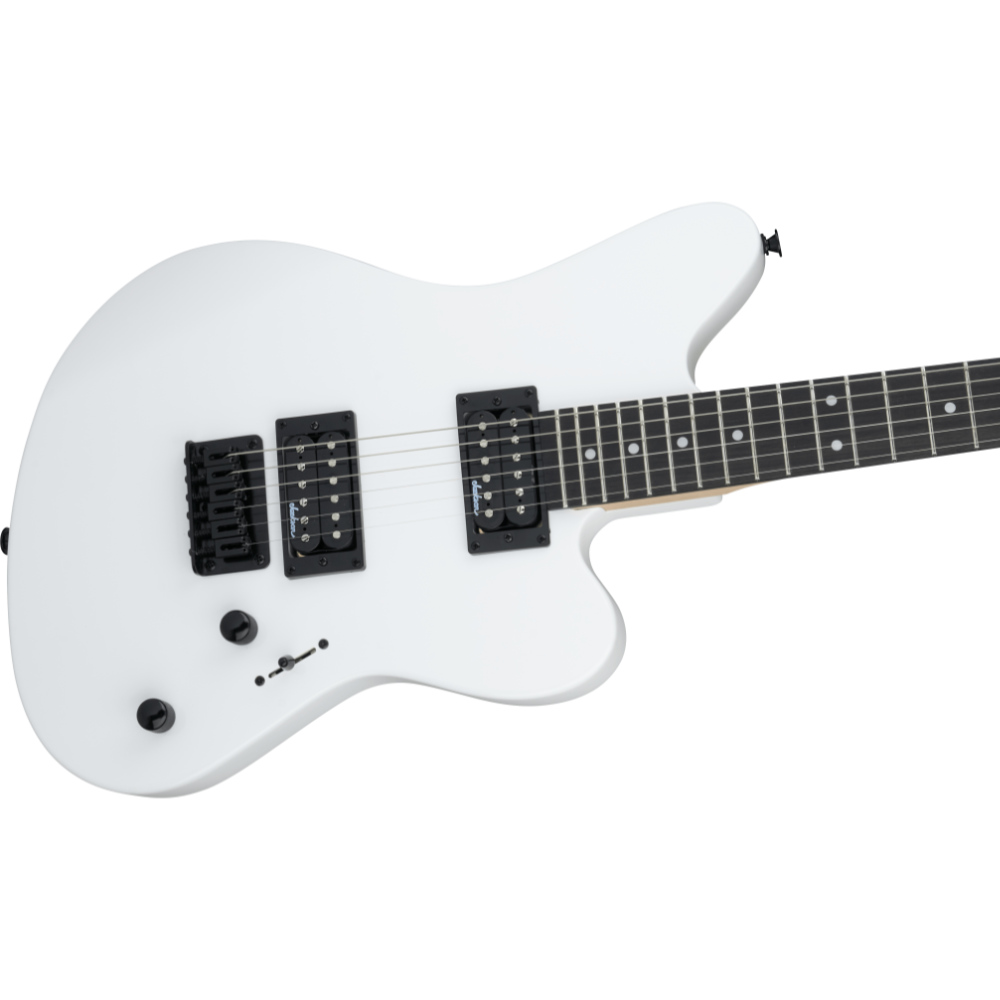 Jackson ジャクソン JS Series Surfcaster JS22 HT Snow White エレキギター ボディ斜めアングル画像