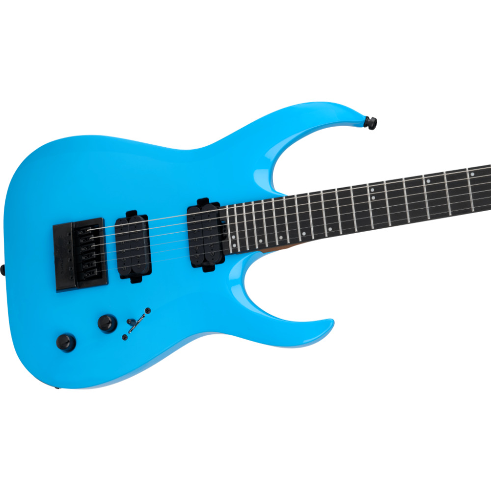 Jackson ジャクソン Pro Plus Series Signature Misha Mansoor Juggernaut ET6 Riviera Blue エレキギター ボディ斜めアングル画像