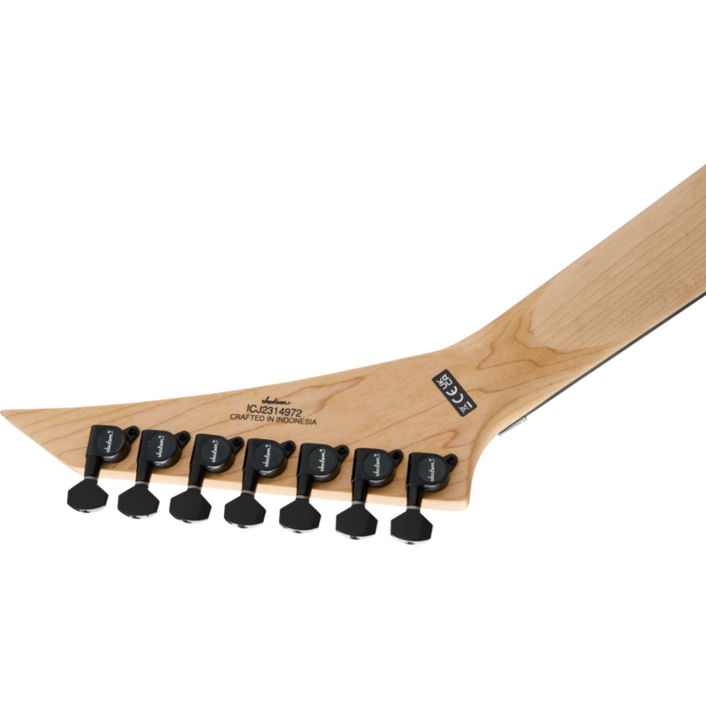 Jackson ジャクソン Pro Series Signature Dave Davidson Warrior WR7 EB Ferrari Red 7弦エレキギター ヘッドバック画像