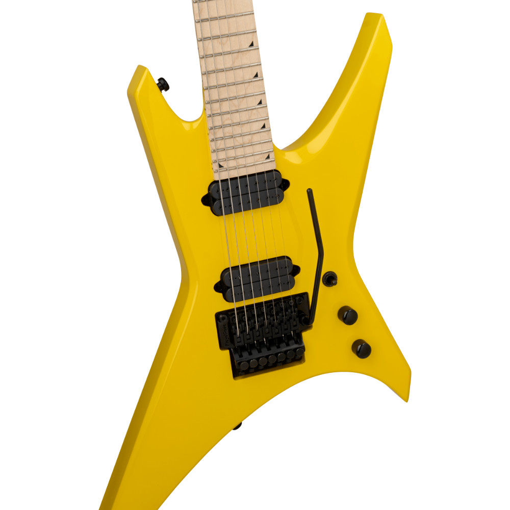 Jackson ジャクソン Pro Series Signature Dave Davidson Warrior WR7 MPL Ferrari Yellow 7弦エレキギター ボディ画像