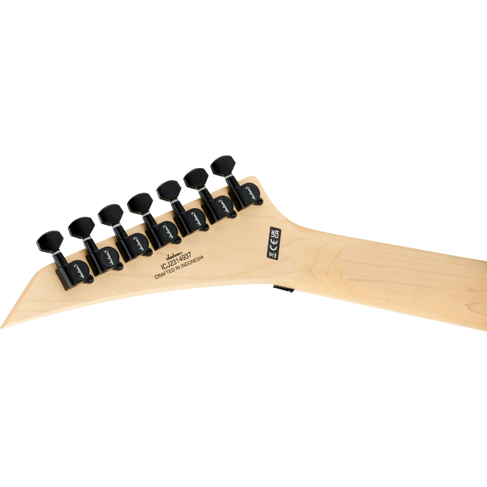 Jackson ジャクソン Pro Series Signature Dave Davidson Warrior WR7 MPL Ferrari Yellow 7弦エレキギター ヘッドバック画像