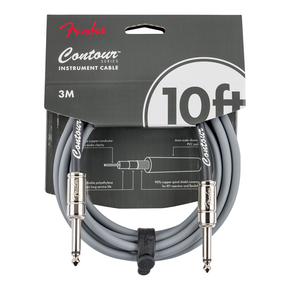 Fender フェンダー Contour 10ft(約3m) Cable Inca Silver ギターケーブル