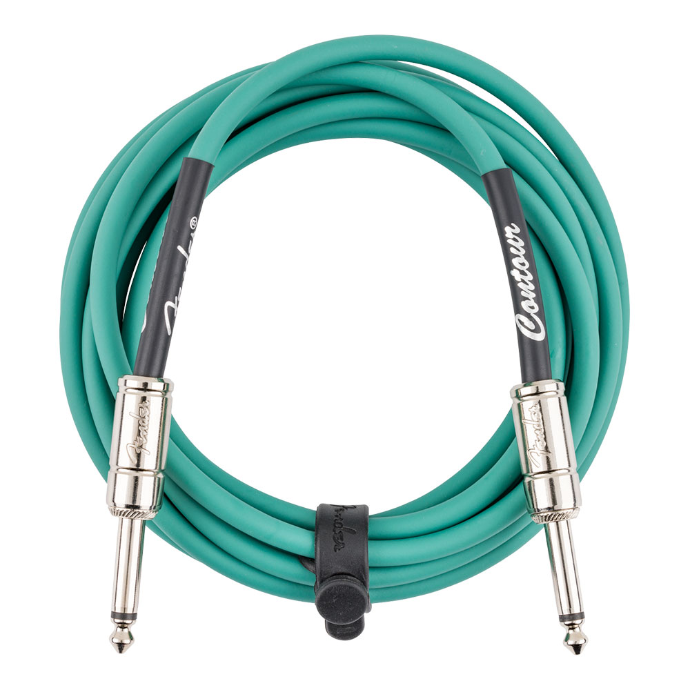 Fender フェンダー Contour 10ft（約3m） Cable Sherwood Green ギターケーブル 全体