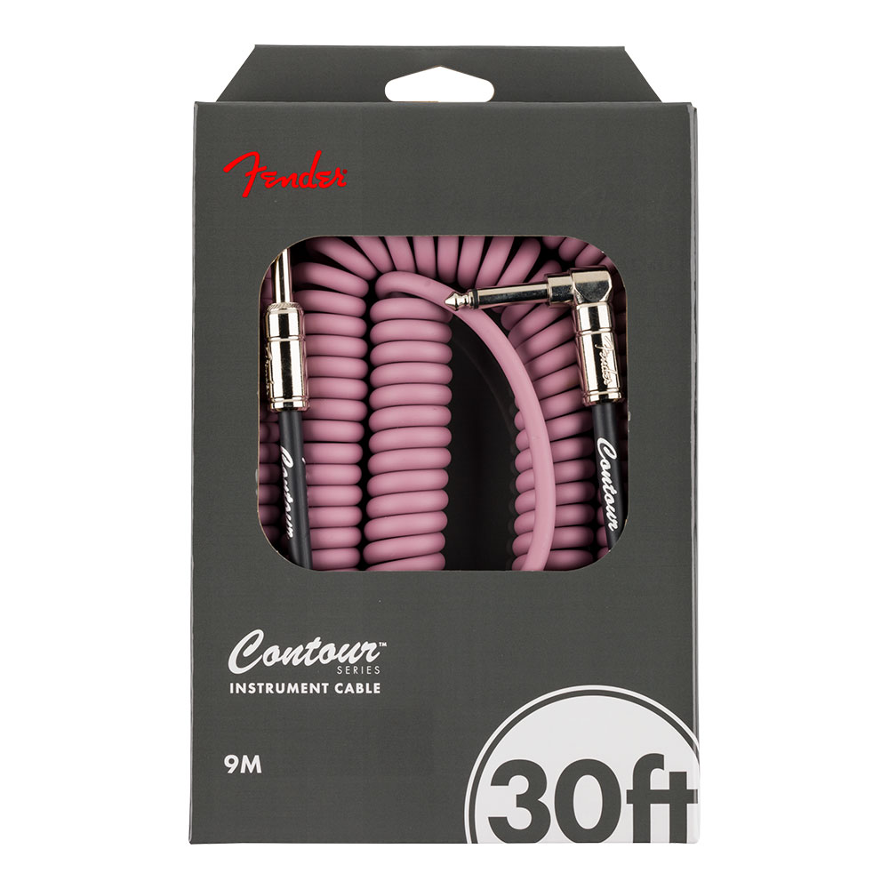 Fender フェンダー Contour 30ft（約9m） Coiled Cable Burgundy Mist カールコード ギターケーブル パッケージ