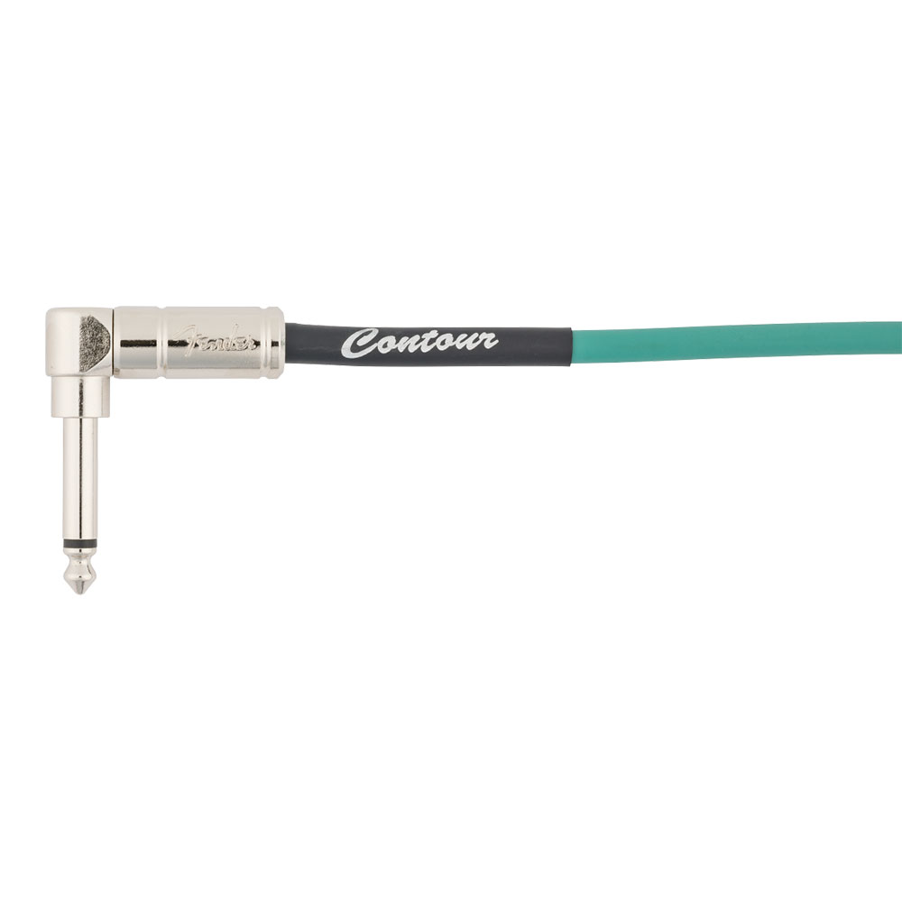 Fender フェンダー Contour 30ft（約9m） Coiled Cable Sherwood Green カールコード ギターケーブル L型プラグ