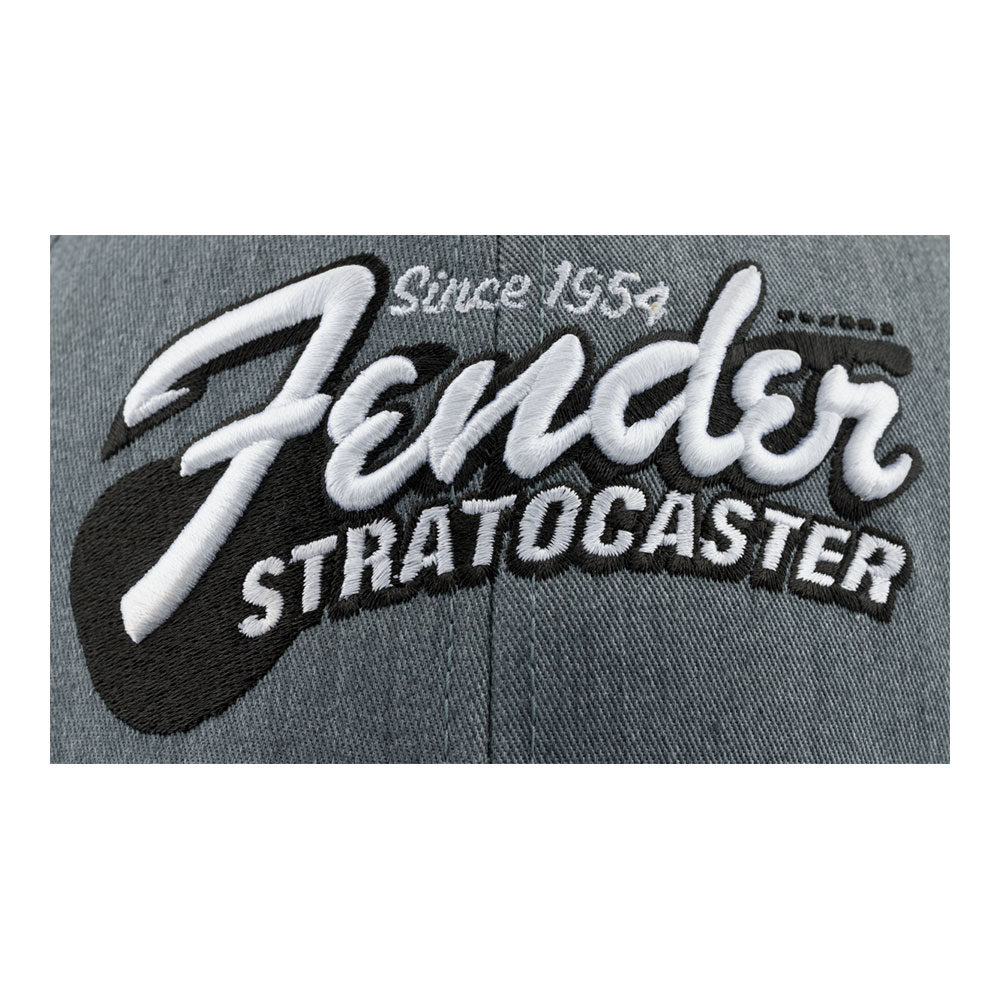 Fender フェンダー Stratocaster Guitar Hat Heather Gray メッシュキャップ デザイン