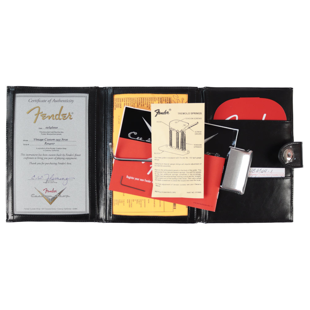 【中古】 Fender Custom Shop Vintage Custom 1955 Stratocaster NOS Wide-Fade 2-Color Sunburst 2020年製 エレキギター 付属品画像