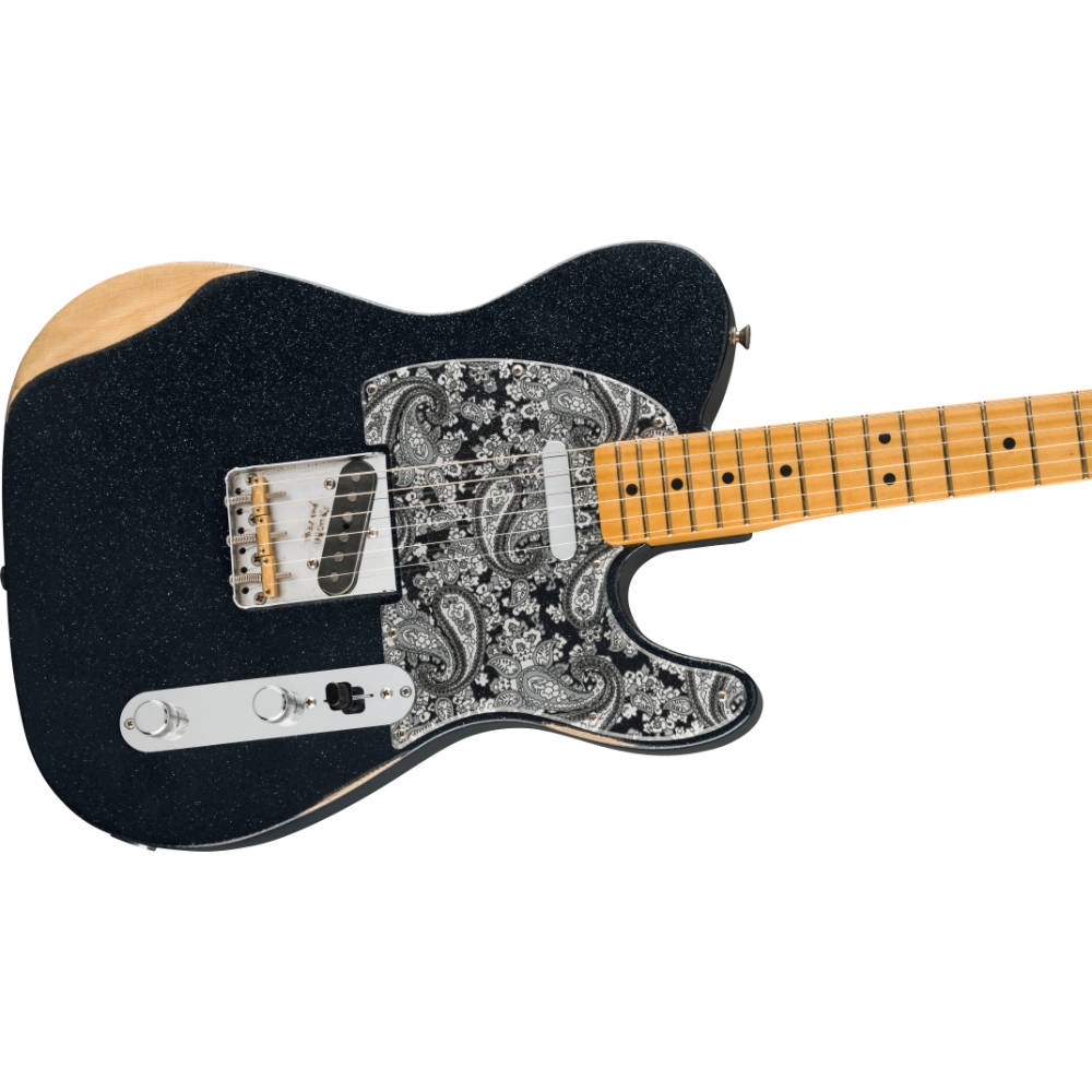 Fender フェンダー Brad Paisley Road Worn Telecaster MN Black Sparkle エレキギター テレキャスター トップ