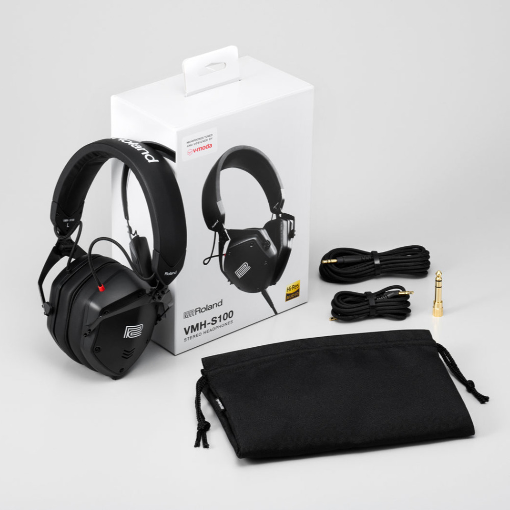 ヘッドホン ROLAND VMH-S100 モニターヘッドホン ローランド ハイレゾ対応オーバーイヤー楽曲制作用ヘッドホン 付属品画像