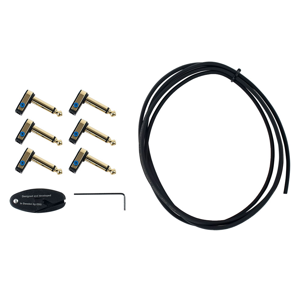 EBS SFC-K6J ソルダーフリー フラットパッチケーブルキット 1.5m L型プラグ×6個 ソルダーレスケーブルセット