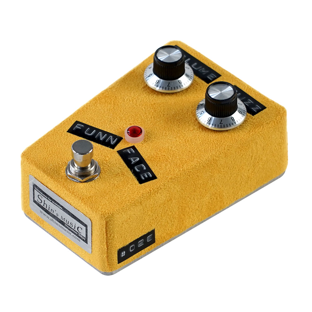 Shin’s Music シンズミュージック FUNN FACE FUZZ YL ファズ ギターエフェクター イエロー 全体