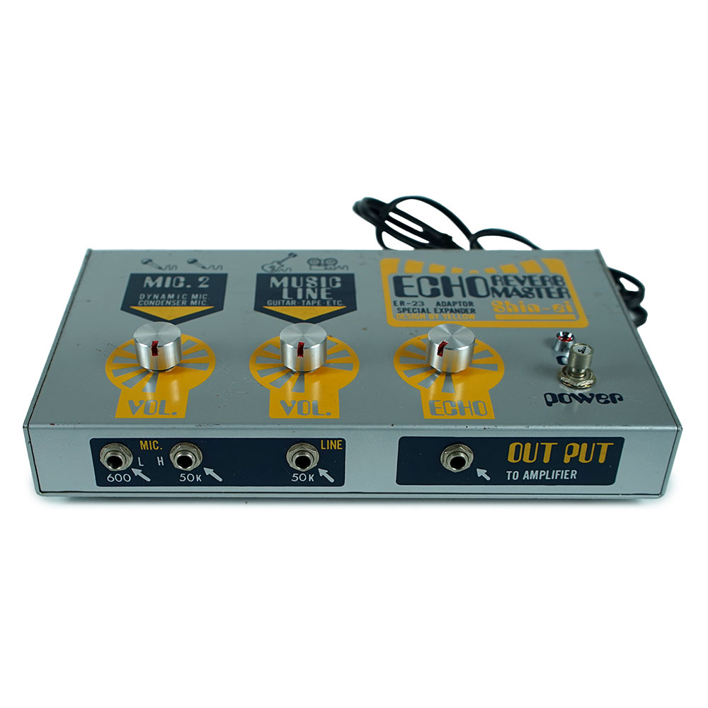 【中古】リバーブ Shin-ei ER-23 ECHO REVERB MASTER スプリングリバーブ 正面、端子