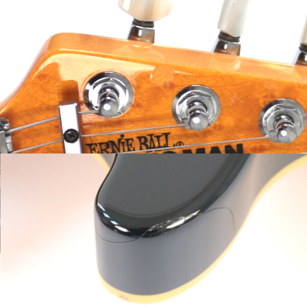 【中古】 MUSIC MAN ミュージックマン AXIS TRANS GOLD 1998年製 アクシス エレキギター ヘッド塗装剥がれ、ボディクラック