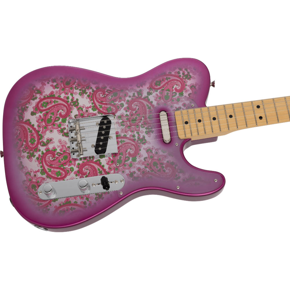 Fender フェンダー Made in Japan Limited Telecaster Pink Paisley エレキギター テレキャスター ボディ斜めアングル画像