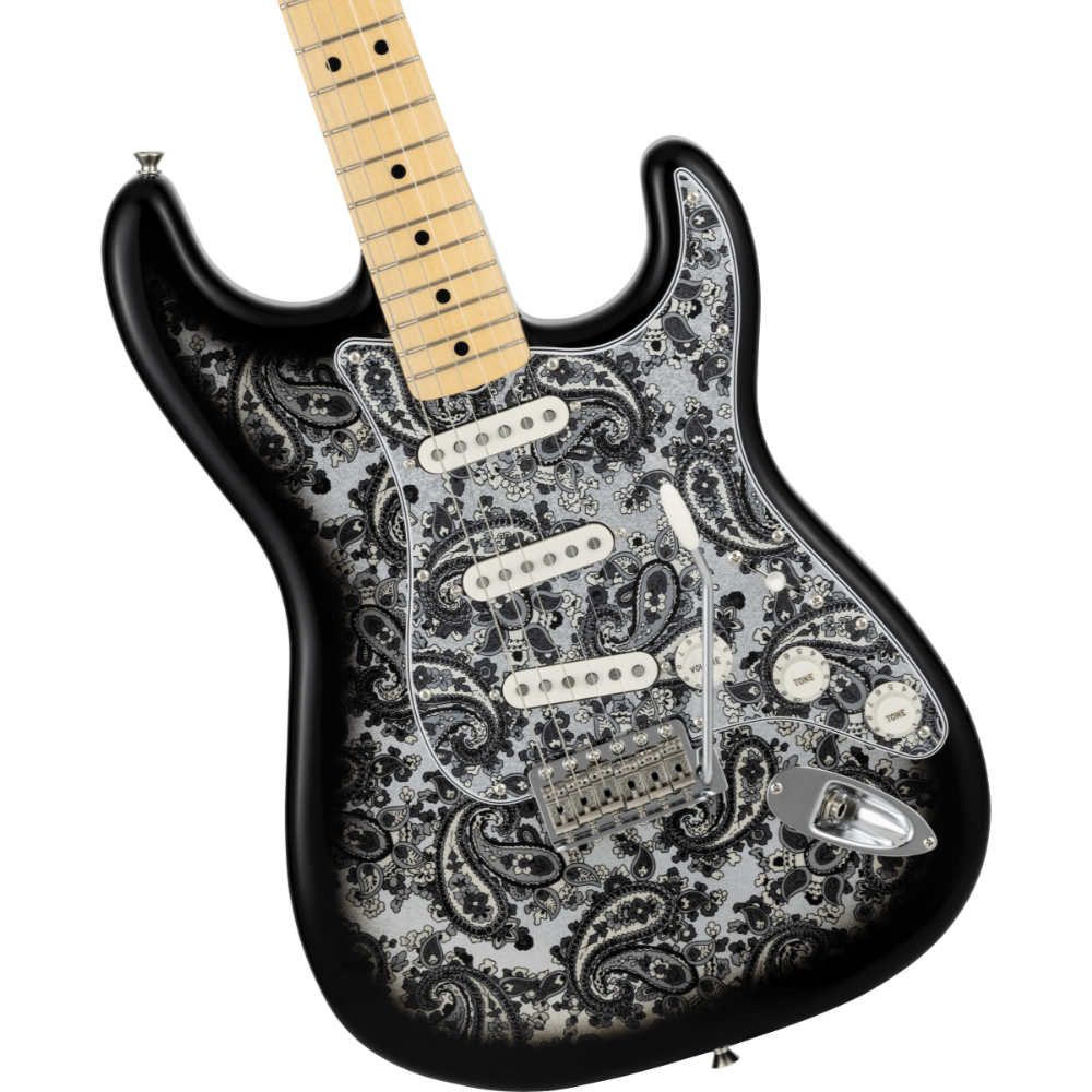 Fender フェンダー Made in Japan Limited Stratocaster Black Paisley エレキギター ストラトキャスター ボディ画像