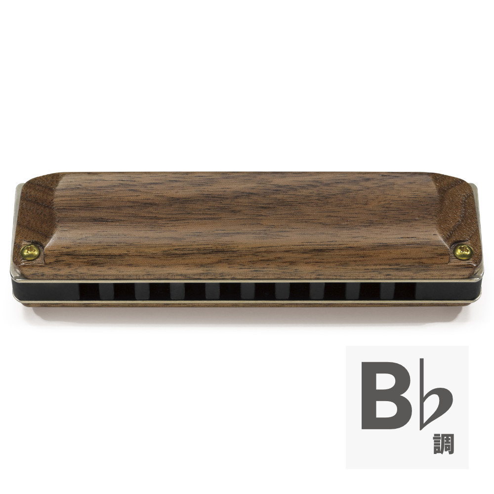 SUZUKI スズキ MANJI M-20W B♭調 木製カバー 10穴ハーモニカ
