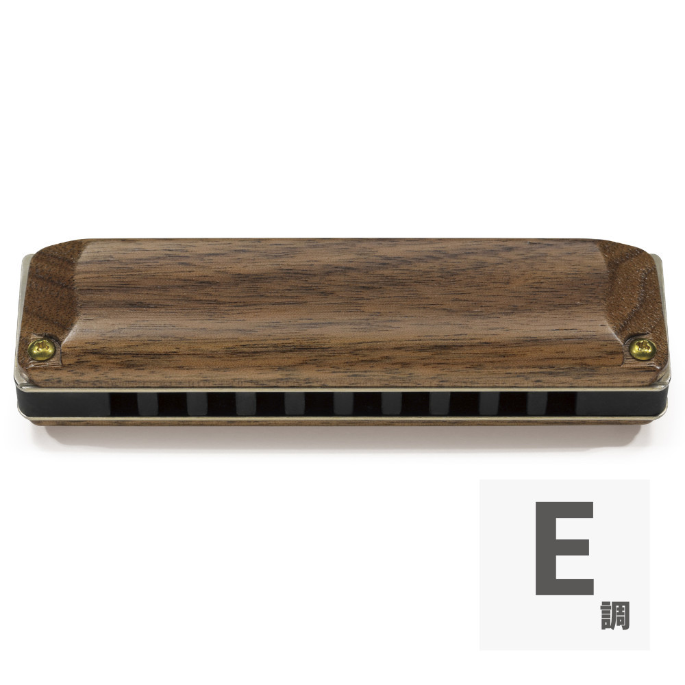 SUZUKI スズキ MANJI M-20W E調 木製カバー 10穴ハーモニカ