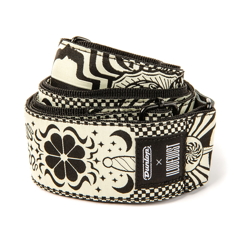 JIM DUNLOP ジムダンロップ ILD15 ILOVEDUST Night Spells ギターストラップ 巻いた状態