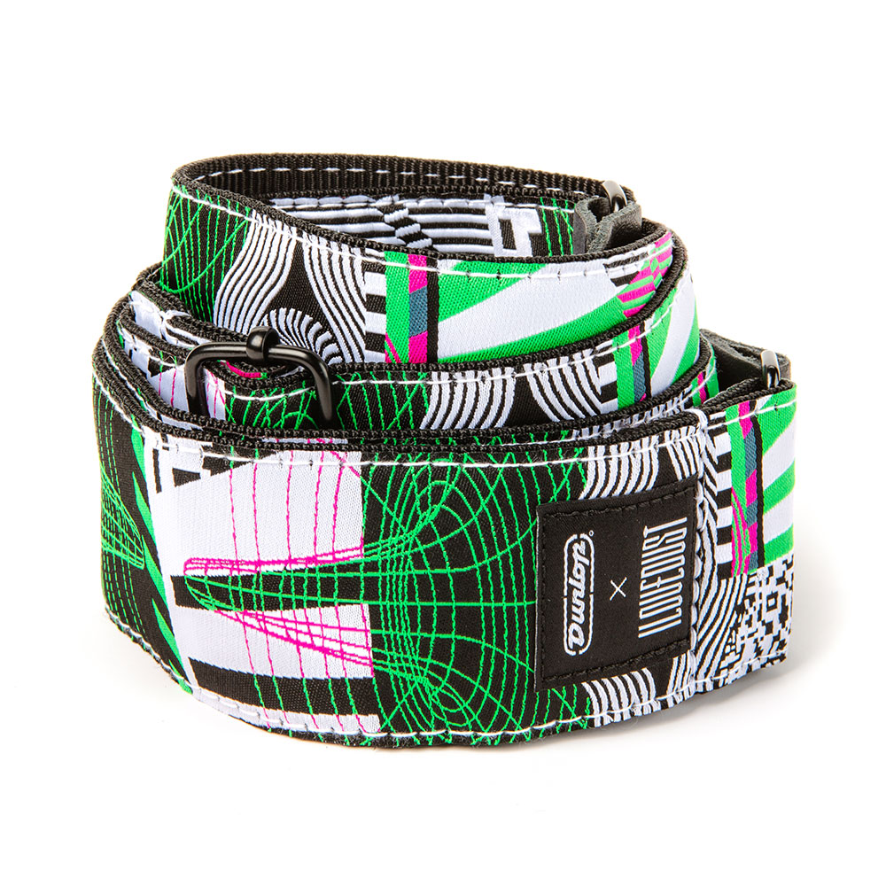 MXR エムエックスアール ILD16 ILOVEDUST Tempest Fuzz ギターストラップ 巻いた状態