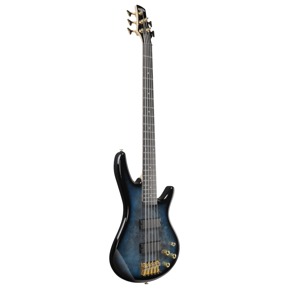 IBANEZ アイバニーズ GSR205PC-TMU Gio Transparent Marine Burst 5弦エレキベース 斜めアングル画像