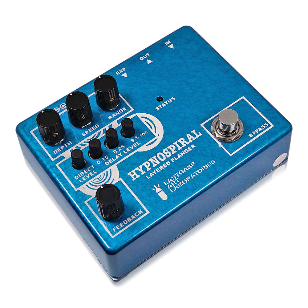 Lastgasp Art Laboratories ラストガスプアートラボラトリーズ LALFX-HYS HYPNOSPIRAL フランジャー ギターエフェクター 斜めアングル画像