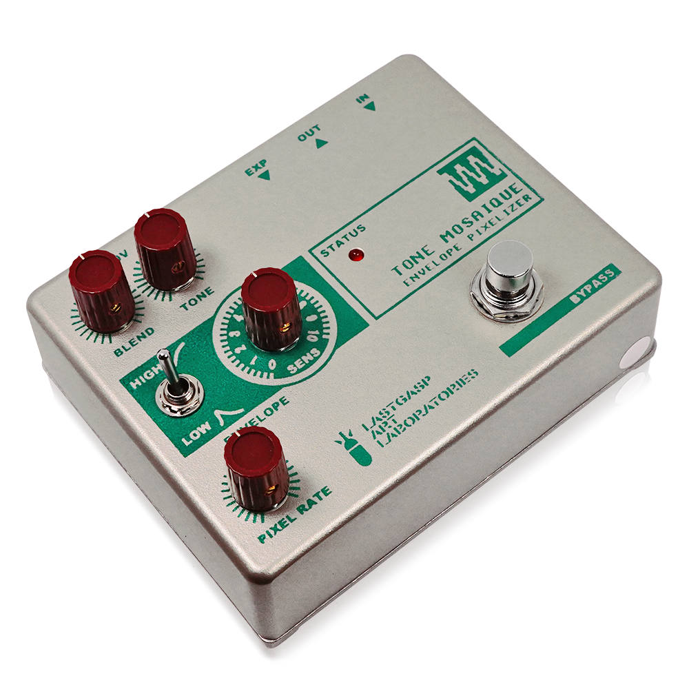 Lastgasp Art Laboratories ラストガスプアートラボラトリーズ LALFX-TMS TONE MOSAIQUE トレモロ オートワウ ギターエフェクター 斜めアングル画像