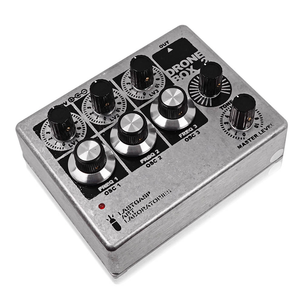 Lastgasp Art Laboratories ラストガスプアートラボラトリーズ LALIN-DB2 Drone Box 2 ノイズ ギターエフェクター 斜めアングル画像