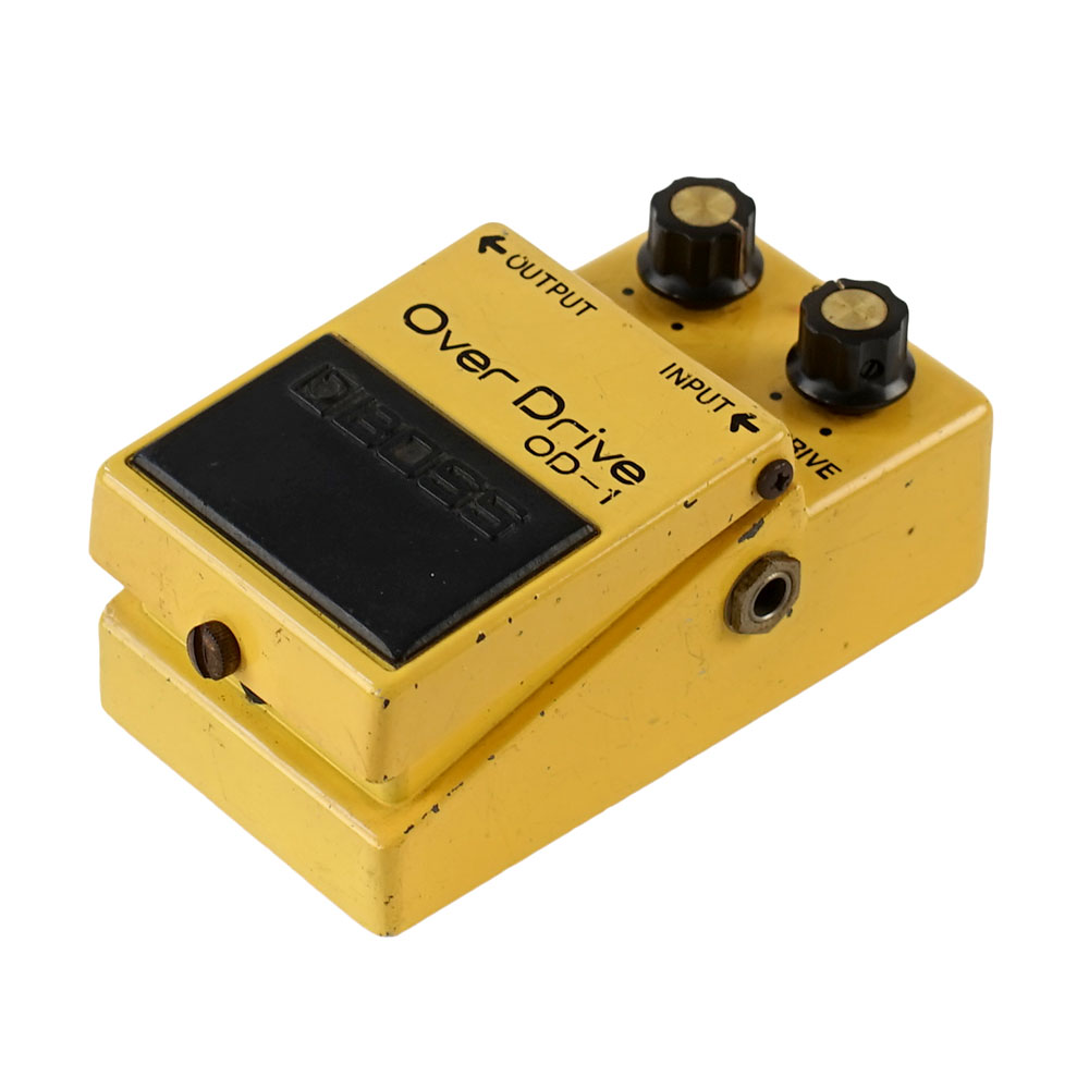 【中古】 オーバードライブ エフェクター BOSS OD-1 Over Drive Silver Screw 銀ネジ μPC4741C 1979年製 ギターエフェクター 全体