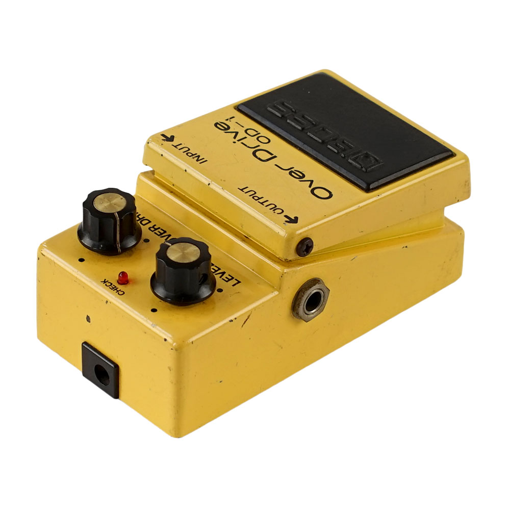 【中古】 オーバードライブ エフェクター BOSS OD-1 Over Drive Silver Screw 銀ネジ μPC4741C 1979年製 ギターエフェクター 全体