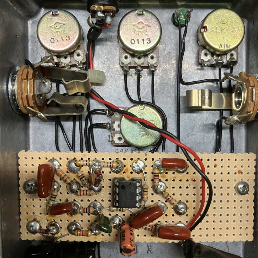 【中古】オーバードライブ エフェクター Menatone メナトーン Blue Collar overdrive 2001年製 ギターエフェクター 基盤、ポット