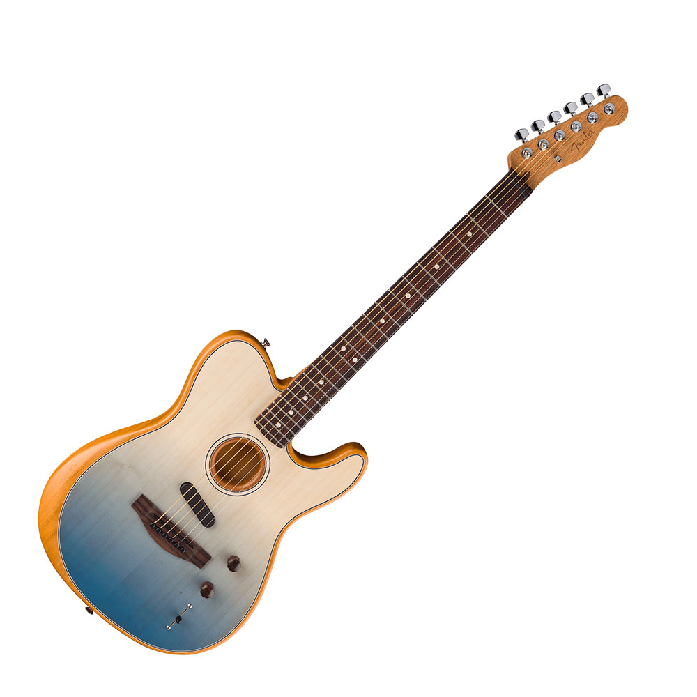 Fender フェンダー FSR Acoustasonic Player Telecaster RW Sapphire Blue Fade エレクトリックアコースティックギター 正面