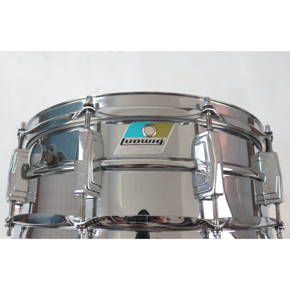 【中古】 Ludwig ラディック LM400 Supraphonic 14×5 1970年代 ヴィンテージ スネアドラム 側面