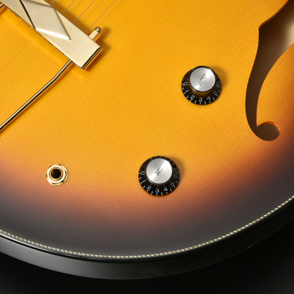 SeventySeven Guitars セブンティセブンギターズ EXRUBATO-ONE/S SB フルアコースティックギター エレキギター フルアコ 77 ボディ画像 3