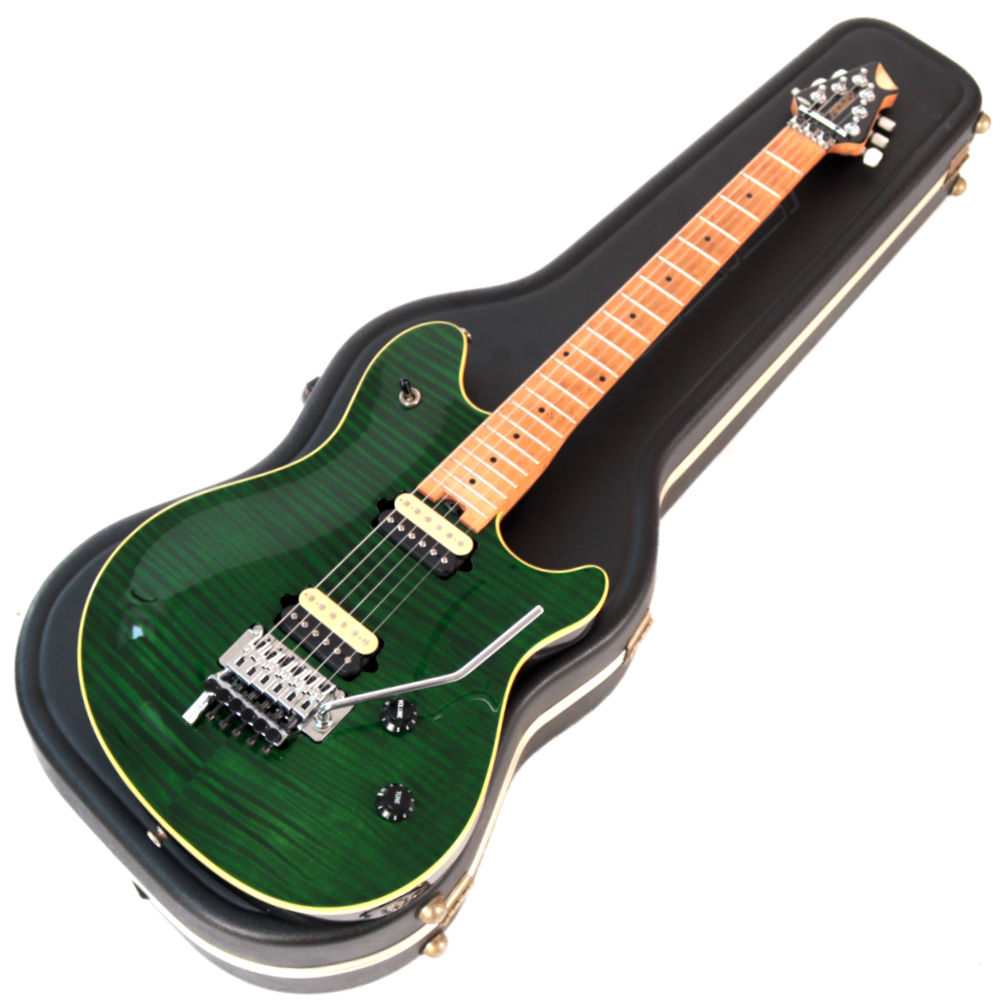 【中古】 エレキギター PEAVEY EVH WolfGang Trans Green 2000年頃製造 ピービー ヴァン・ヘイレン ウルフギャング シースルーグリーン 迫力のフレイムメイプル