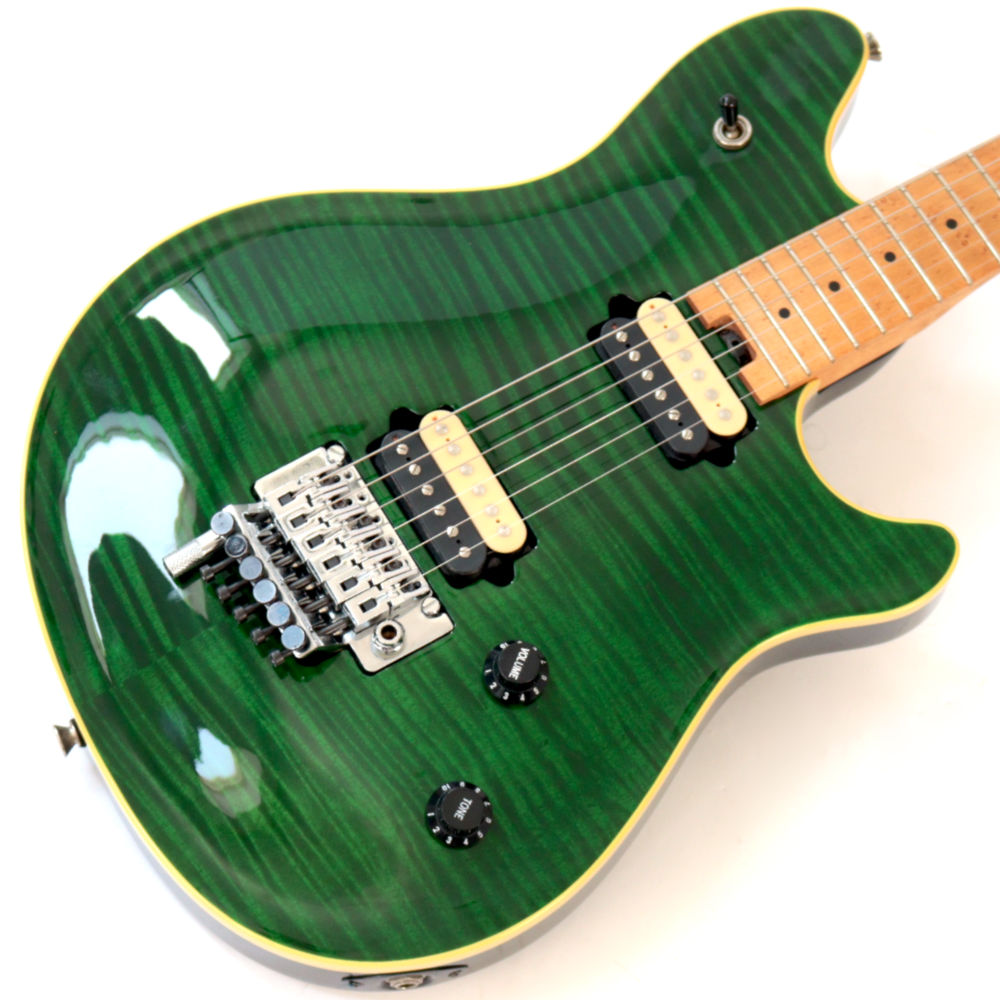 【中古】 エレキギター PEAVEY EVH WolfGang Trans Green 2000年頃製造 ピービー ヴァン・ヘイレン ウルフギャング シースルーグリーン 迫力のフレイムメイプル トップ